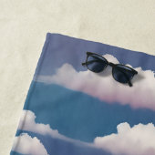 サメ警告標識 ビーチタオル (インサイチュ)