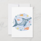 サメ赤ちゃんシャワーサンキューカード サンキューカード (裏面)