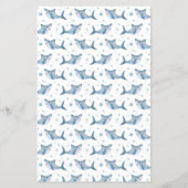 サメ赤ちゃんシャワー子供部屋押韻ワードスクランブルゲーム チラシ (裏面)