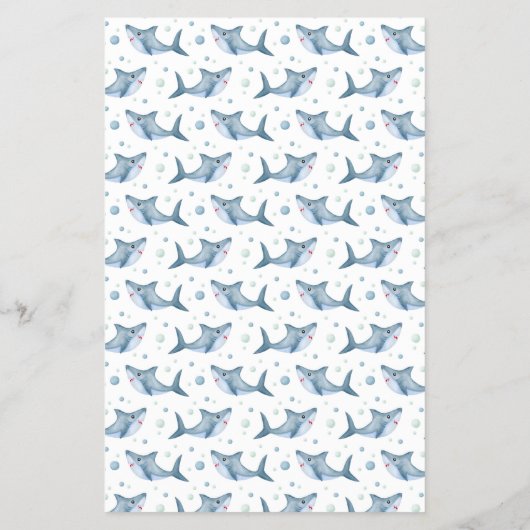 サメ赤ちゃんシャワー子供部屋押韻ワードスクランブルゲーム チラシ (裏面)