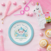 サメ赤ちゃんシャワー海シーブルーボーイベビーシャワー ペーパープレート (パーティー)