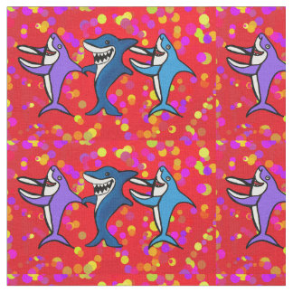 サメ踊り ファブリック