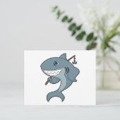 サメ釣り フィッシャー フィニングロッド ポストカード (スタンド正面)