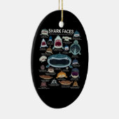 サメ顔どの顔に遭遇したい セラミックオーナメント (右)