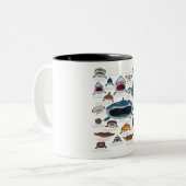 サメ顔どの顔に遭遇したい ツートーンマグカップ (正面左)