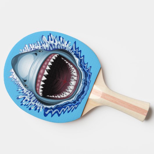 サメ顔歯 卓球ラケット (横)