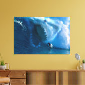 サメ顔油彩プリント キャンバスプリント (インサイチュ (リビング))