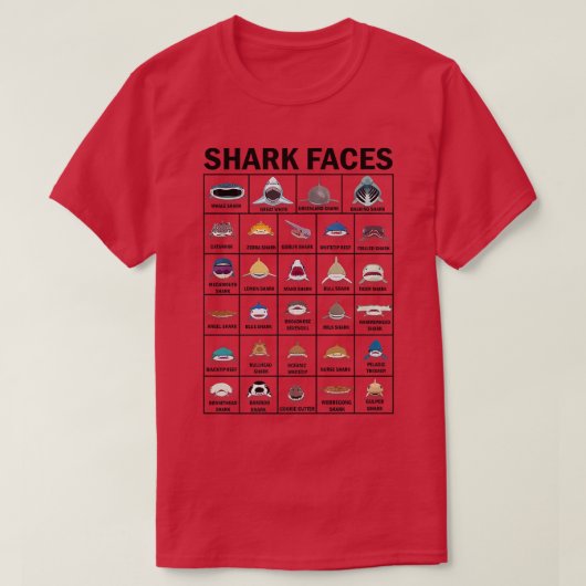 サメ顔 Tシャツ (デザイン正面)