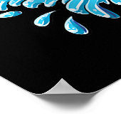 サメ食べのピザJawsomeメンズ食品愛好家の夏 ポスター (角)