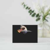 サメ食べ物のピザ好きのサメのギフトおもしろい好き 名刺 (スタンド正面)