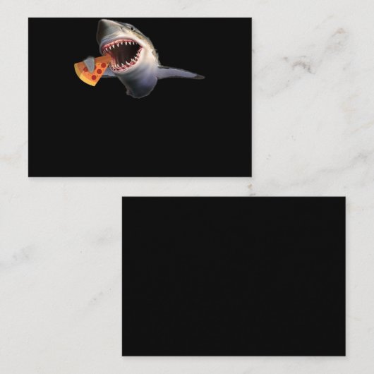 サメ食べ物のピザ好きのサメのギフトおもしろい好き 名刺 (正面/裏面)
