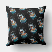 サメ食べ物のピザ |白い素晴らし一口ジャワソーム クッション (裏面)