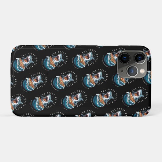 サメ食べ物のピザ |白い素晴らし一口ジャワソーム Case-Mate iPhoneケース (裏面(横))