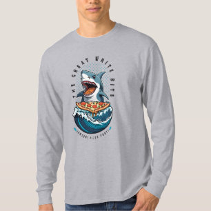 サメ食べ物のピザ  白い素晴らし一口ジャワソーム Tシャツ