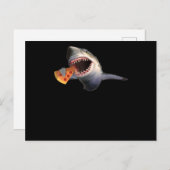 サメ食べ物のピザ | Shark愛好家のキッズギフトおもしろいプレゼント ポストカード (正面/裏面)