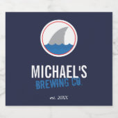 サメ飲食品ラベルセット ビールラベル (シングルラベル)