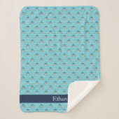 サメ餌 |パーソナライズされた | シェルパブランケット (正面)