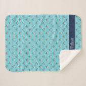 サメ餌 |パーソナライズされた | シェルパブランケット (正面(横))