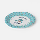 サメ餌 |誕生日パーソナライズされたパーティー ペーパープレート (アングル)