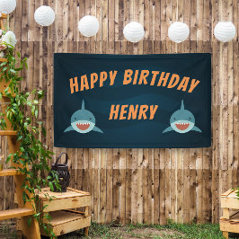 サメ餌 |誕生日パーソナライズされたパーティー 横断幕