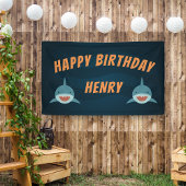 サメ餌 |誕生日パーソナライズされたパーティー 横断幕