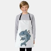 サメ魚釣りフィッシャーフィンシングロッド エプロン (着用した状態)