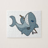 サメ魚釣りフィッシャーフィンシングロッド ジグソーパズル (横)