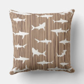 サメ魚釣りフレンジウッドテクスチャビーチバー クッション (裏面)