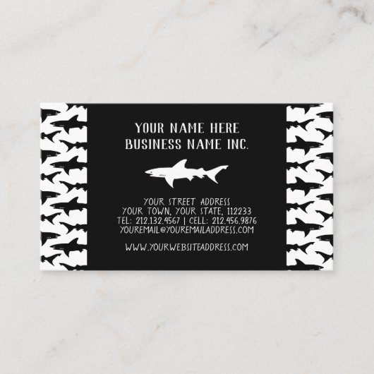 サメ魚釣りボートキャプテン航海の 名刺 (正面)