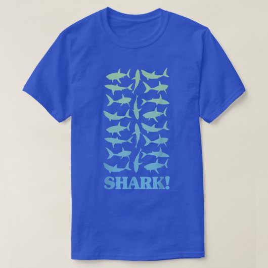 サメ魚釣りボート魚釣り海スポーツシャークサーフ Tシャツ (デザイン正面)