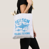 サメ魚釣り期 トートバッグ (クローズアップ)
