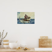 サメ魚釣り, 1885 ポスター (キッチン)