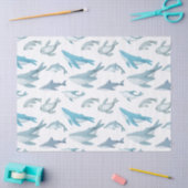 サメ,クジラ,イルカ,白いデコパージュのアザラシ 薄葉紙 (クラフト)