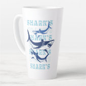 サメ,サメ,サメ,サメ,スタイル カフェラテマグ (左アングル)
