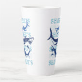 サメ,サメ,サメ,サメ,スタイル カフェラテマグ (正面)