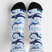 サメ，サメ，サメ，サメ，スタイル ソックス (上部)