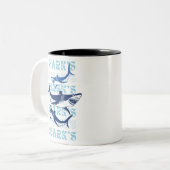サメ,サメ,サメ,サメ,スタイル ツートーンマグカップ (正面左)