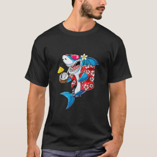 サメ ハワイアン 面白い アロハ ハワイ ビーチ ジョーズ トレーナー Tシャツ