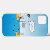 サメ バレーボール おもしろ カートゥーン Case-Mate iPhoneケース (裏面 (横))