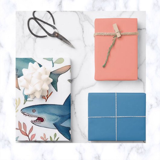 サメ ラッピングペーパーシート