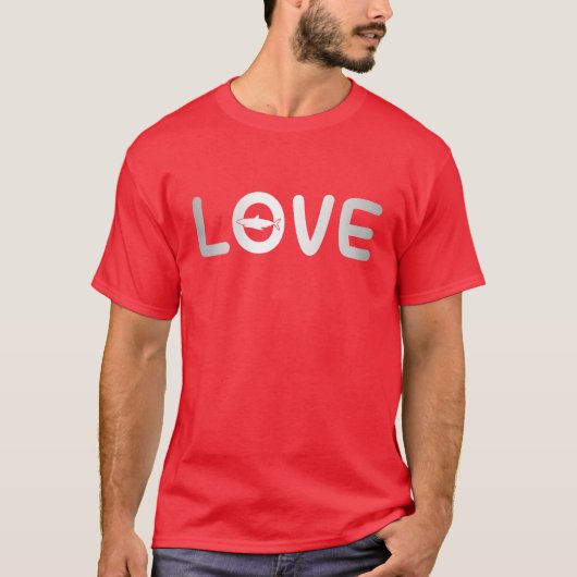 サメ 愛 冗談 Tシャツ (正面)