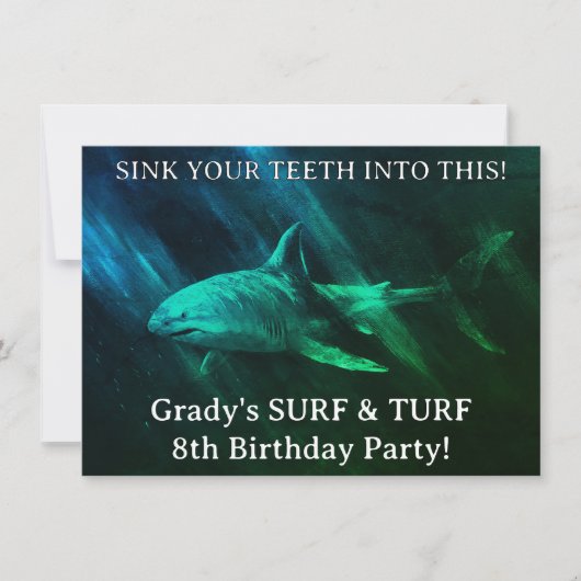 サメ！ 招待状 (正面)