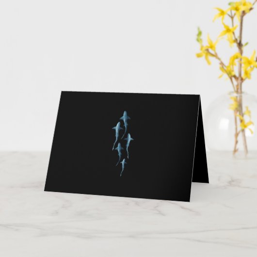 サメ – 泳ぐサメのかわいい贈り物おもしろい|過去記事 カード (黄色い花)