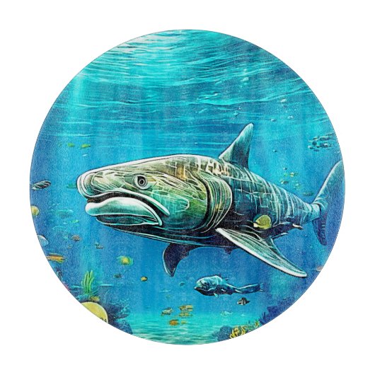 サメ 海の捕食者 アート カッティングボード (正面)