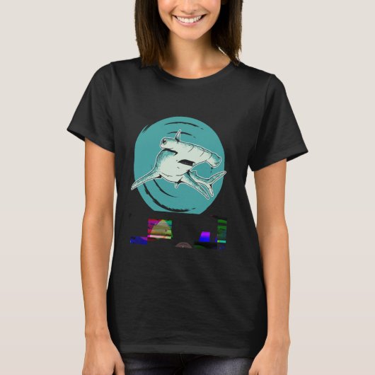 サメ 海の生き物 グー パー チョキ シュモクザメ Tシャツ (正面)
