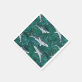 サメ，海，海，魚，捕食者，動物，顎， スタンダードカクテルナプキン (角)