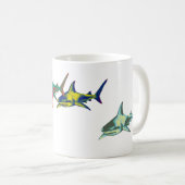 サメ，野生動物 コーヒーマグカップ (正面右)