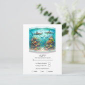 サメ&魚水中競技水彩水族館RSVP 招待状 (スタンド正面)