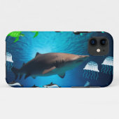 サメ 魚 カメ イルカ トロピカル オーシャン ウォーター Case-Mate iPhoneケース (裏面(横))
