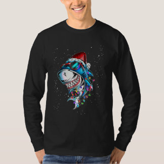 サメ 魚 クリスマス サンタシャーク Tシャツ